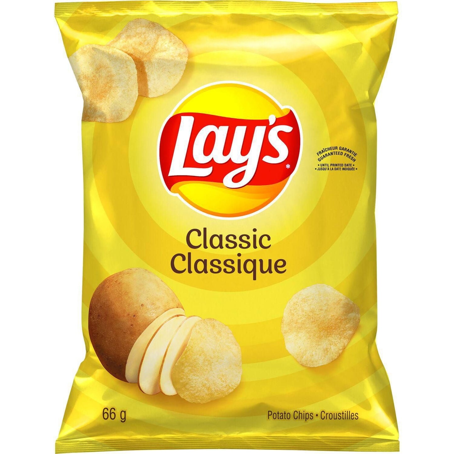 Lay's Classic potato chips. 66g