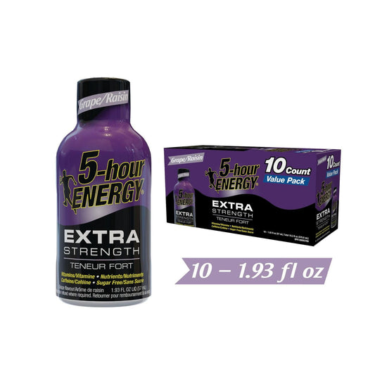 5 Hour Energy Extra Strength Grape. 10x57ml